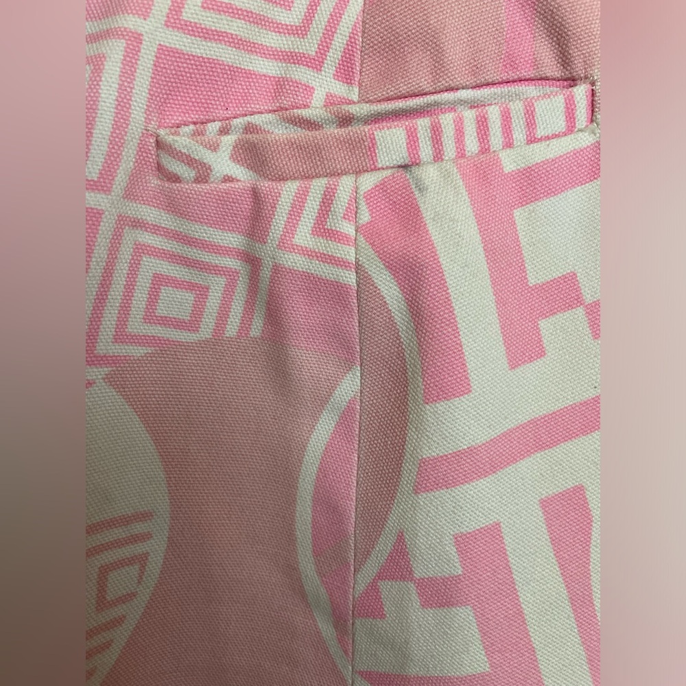Pink Floral Geometric A-Line Mini Skirt Gordon of Philadelphia - Picture 5 of 10